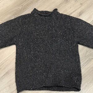 Charcoal Speckled Knit Sweater